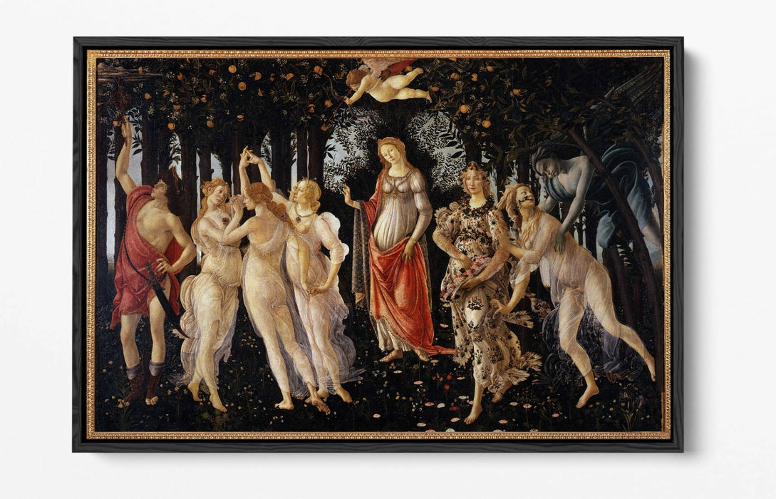 Float Effect Canvas Art - Botticelli Primavera Classic Spring Wall Decor Print