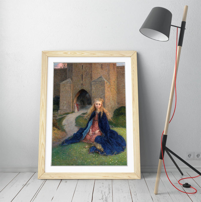 Framed Wall Art - Hanna Pauli The Princess Poster Print With Natural Wood Frame