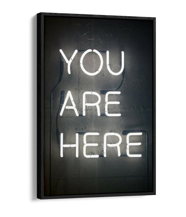 Neon Quote Canvas - Float Effect Frame Handmade Canvas Wall Art Print UK Made