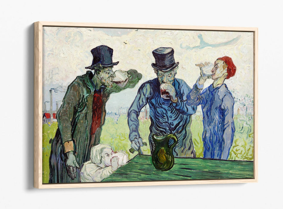 VINCENT VAN GOGH, "THE DRINKERS" -FLOAT EFFECT CANVAS WALL ART PIC PRINT
