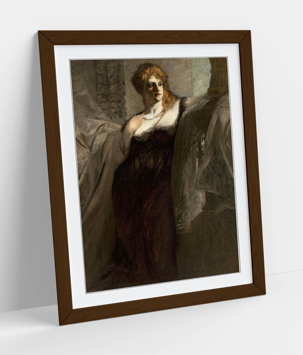 Framed Wall Art Poster - Hans Makart Young Woman Portrait Print | Handmade UK Frame