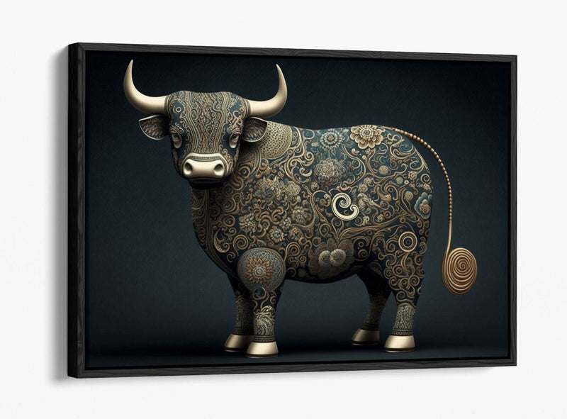 Highland Cow Canvas - Handmade Wooden Canvas Print With Float Effect Frame