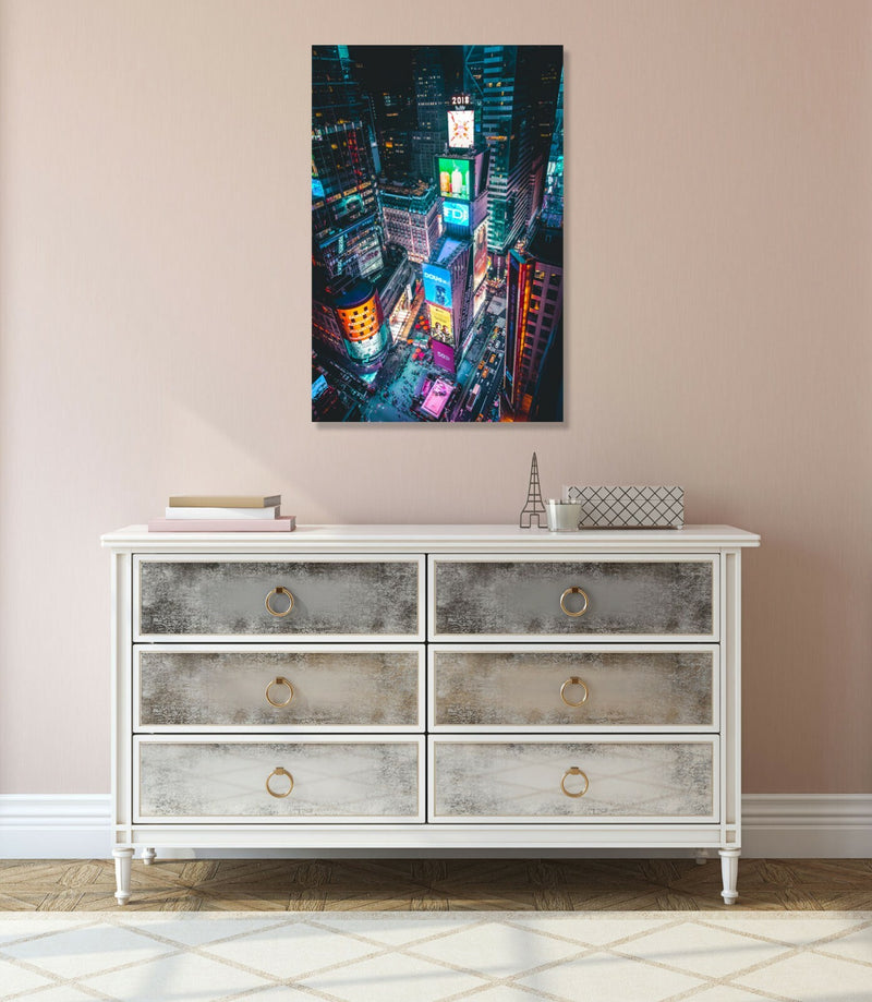 Canvas Wall Art – Times Square Artwork | 30mm Deep Frame | Premium Varnish Finish