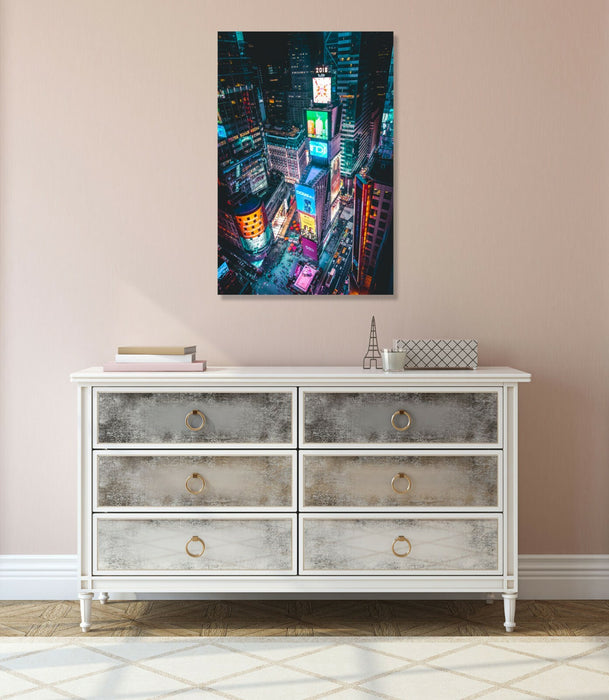 Canvas Wall Art – Times Square Artwork | 30mm Deep Frame | Premium Varnish Finish