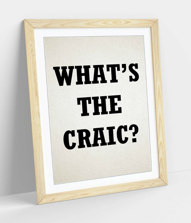 Framed Wall Art - Derry Girls Irish Slang Print With Natural Wood Frame