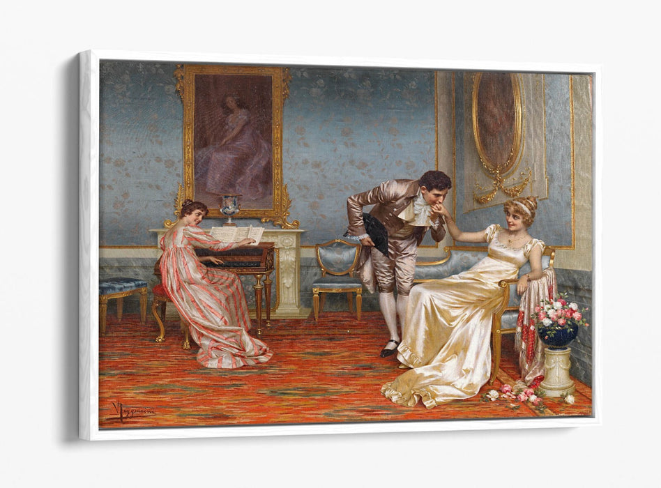 Float Effect Canvas Art - Vittorio Reggianini The Suitor | Premium 30mm Deep Frame