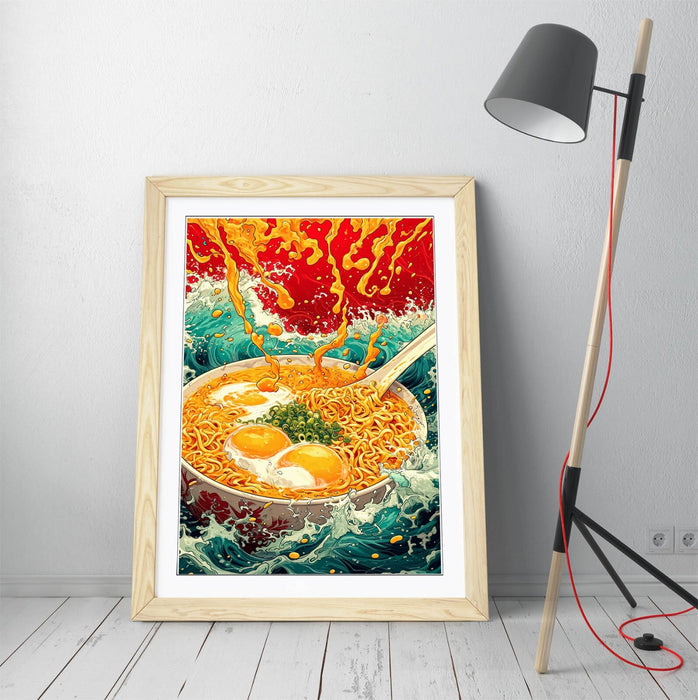 Ramen Wall Art – Framed Poster Print | Japanese Wall Decor | Contemporary Kitchen Art