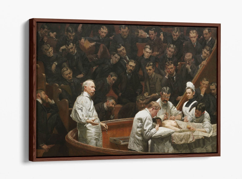 Canvas Wall Art Featuring Thomas Eakins The Agnew Clinic | Premium Float Effect Frame