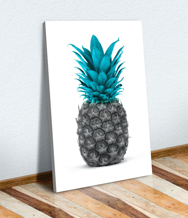 Pineapple Canvas Wall Art – Black White Pineapple Print on Premium Satin Finish Canvas
