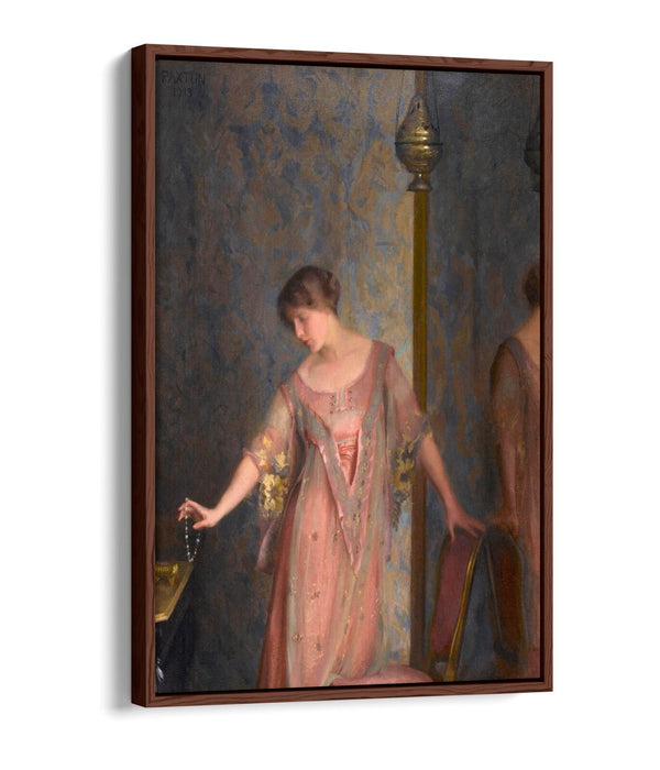 Canvas Wall Art - Handmade William McGregor Paxton Rose & Blue | Ready to Hang Float Effect