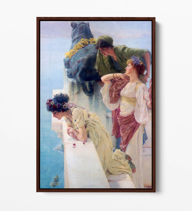 LAWRENCE ALMA TADEMA, A COIGN OF VANTAGE -FLOAT EFFECT CANVAS WALL ART PRINT