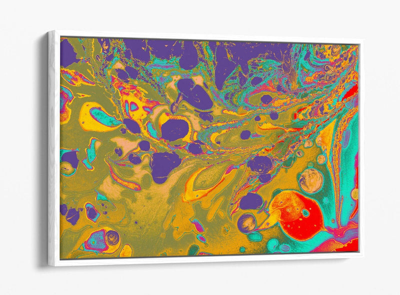 Marble Effect Canvas - Abstract Wall Art Print | Float Frame Art | Handmade UK