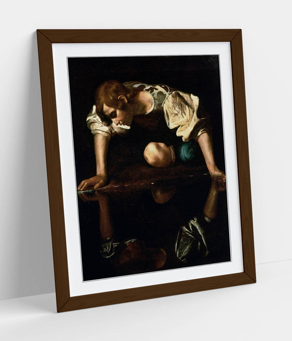 Framed Wall Art - Caravaggio Narcissus Print | Handmade Poster, Ready To Hang