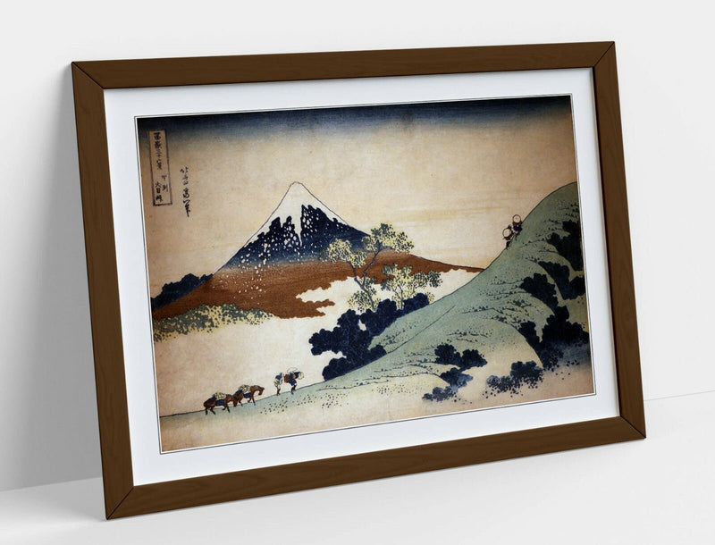 Framed Art Poster – Mount Fuji Artwork With Natural Wood Frame & Matte Paper Print