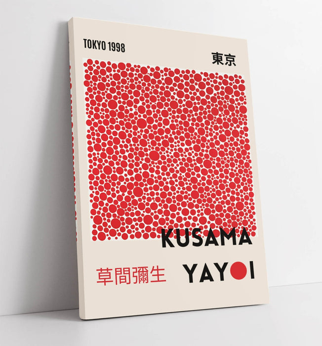 YAYOI KUSAMA RED POLKA DOT CONTEMPORARY DECOR CANVAS WALL ART PICTURE PRINT