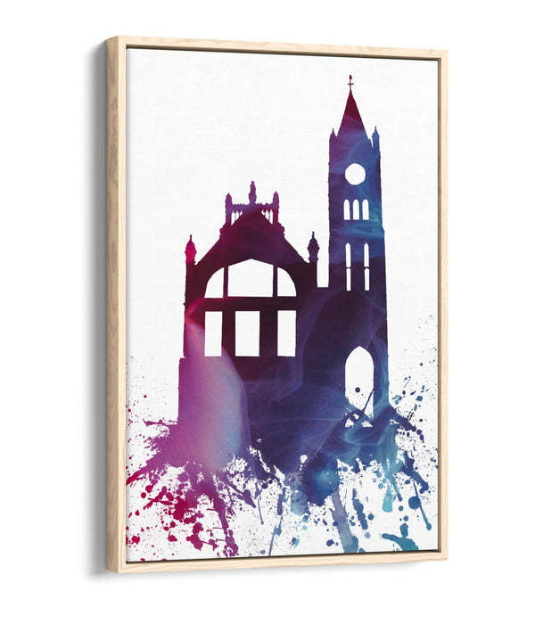 DERRY CITY GUILDHALL SPLASH ART, DERRY GIRLS -FLOAT EFFECT CANVAS ART PRINT