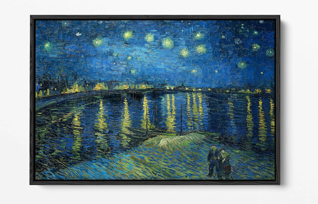 VAN GOGH STARRY NIGHT OVER THE RHONE -FLOAT EFFECT CANVAS WALL ART PIC PRINT-