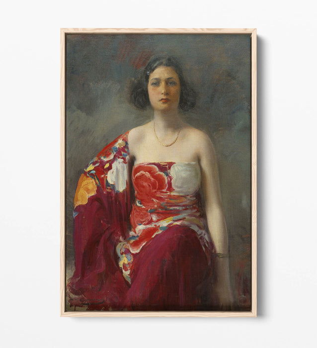 RAMON CASAS, LA TRINI -FLOAT EFFECT CANVAS WALL ART PRINT