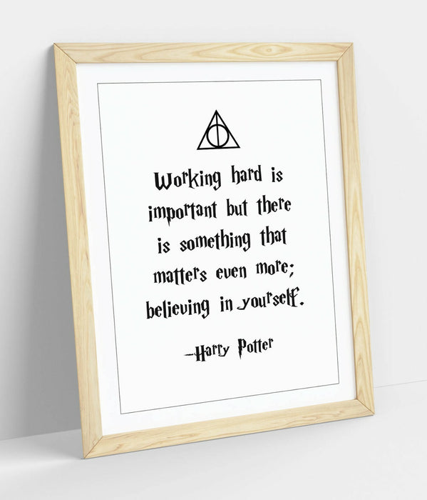 INSPIRATIONAL MOTIVATIONAL HARRY POTTER QUOTE -FRAMED WALL ART PICTURE PRINT