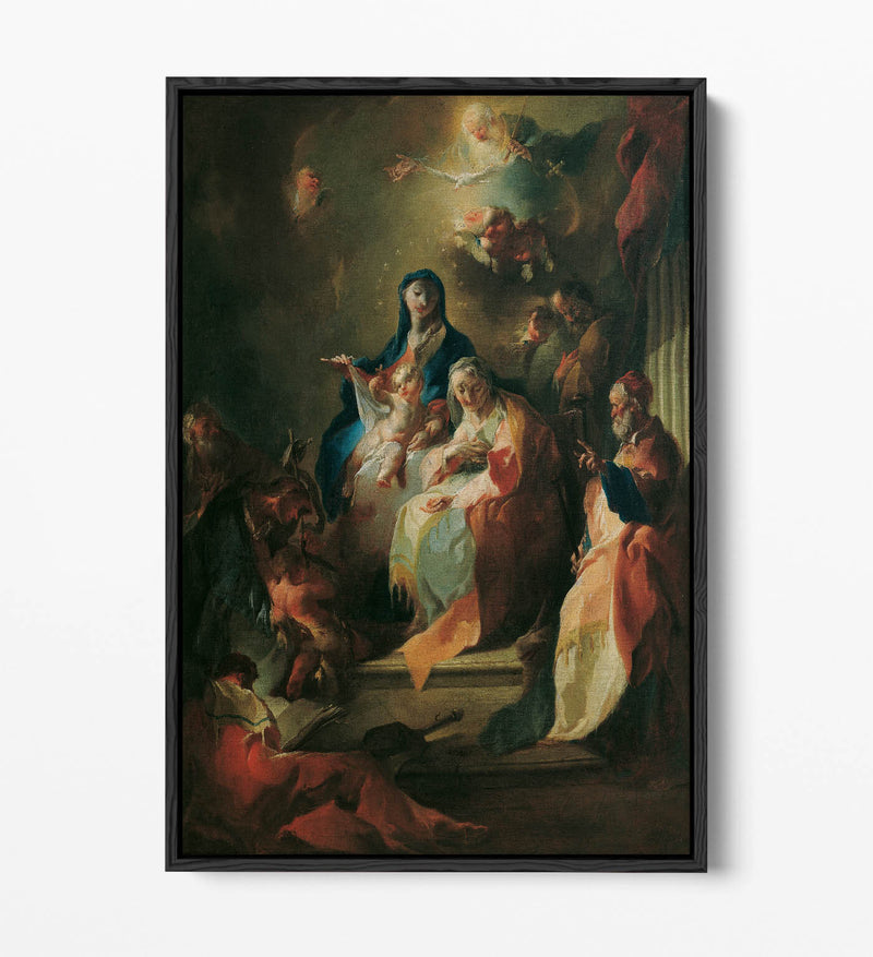Canvas Wall Art - Franz Maulbertsch The Holy Kin | Float Effect Premium Frame