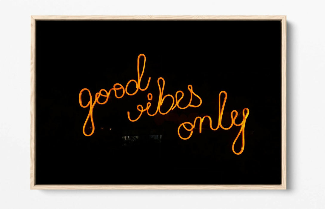 Neon Sign Wall Art - Orange Glow Sign Decoration on Float Effect Canvas