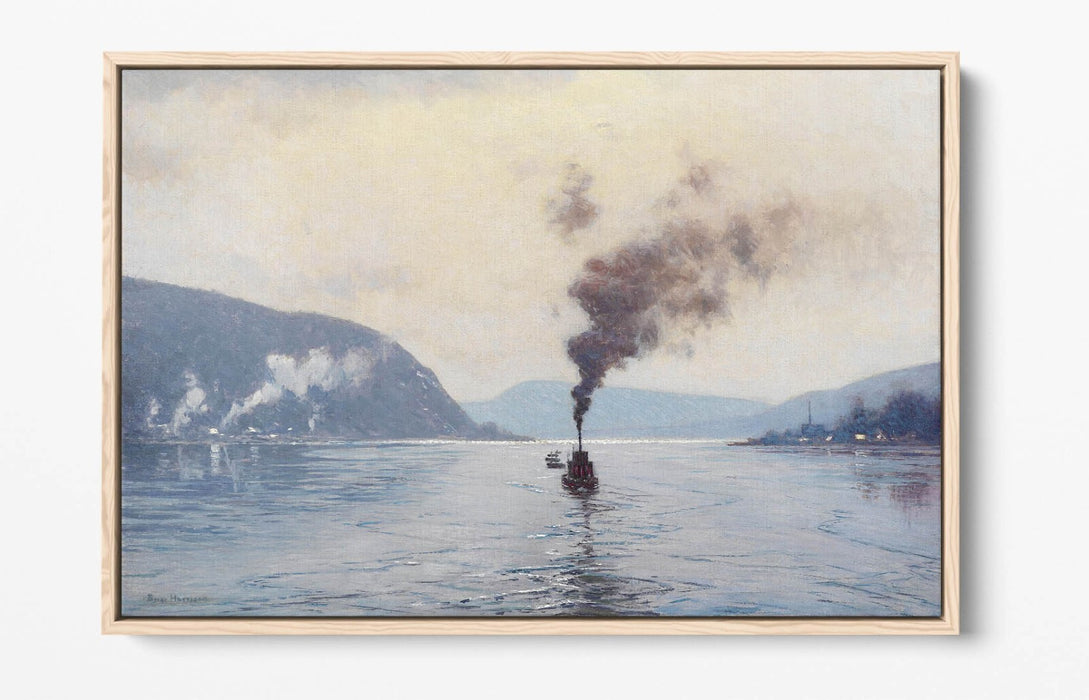 L. BIRGE HARRISON, ON THE DELAWARE -FLOAT EFFECT CANVAS WALL ART PRINT