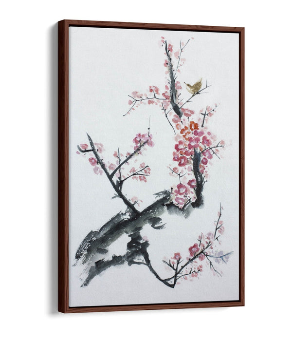Canvas Wall Art – Asian Tree Blossom Float Effect on Premium MDF Frame
