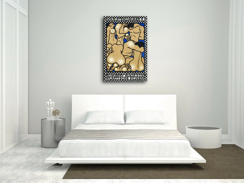 Vintage Canvas Wall Art – Handmade Framed Canvas Print by Moriz Jung Artwork