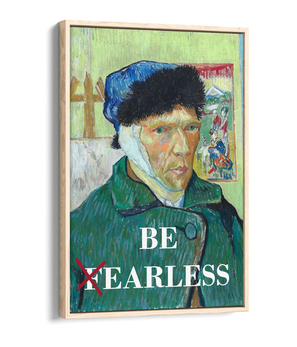 Canvas Wall Art | Funny Van Gogh Portrait 'Be Earless' Float Effect Print