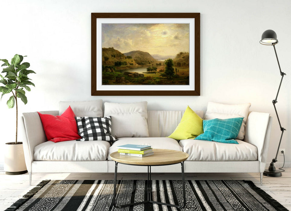 ROBERT S. DUNCANSON, VALLEY PASTURE -FRAMED WALL ART PICTURE PRINT