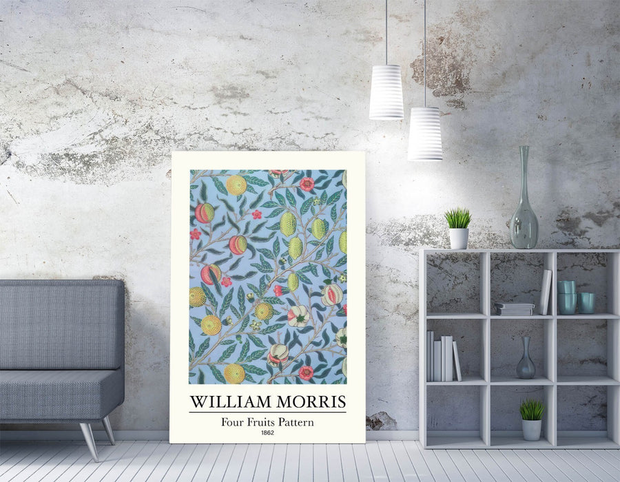 WILLIAM MORRIS 'FOUR FRUITS PATTERN' HOME DECOR CANVAS WALL ART PICTURE PRINT