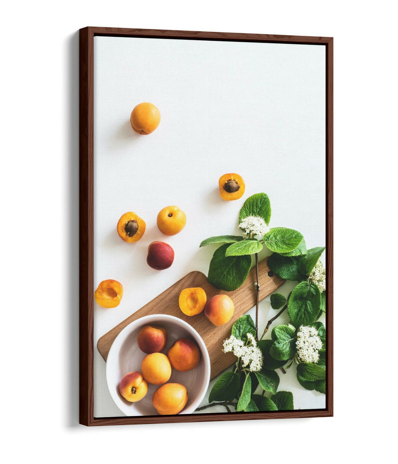 Canvas Wall Art – Apricot Fruit Art With Float Effect Frame | Kitchen Wall Decor