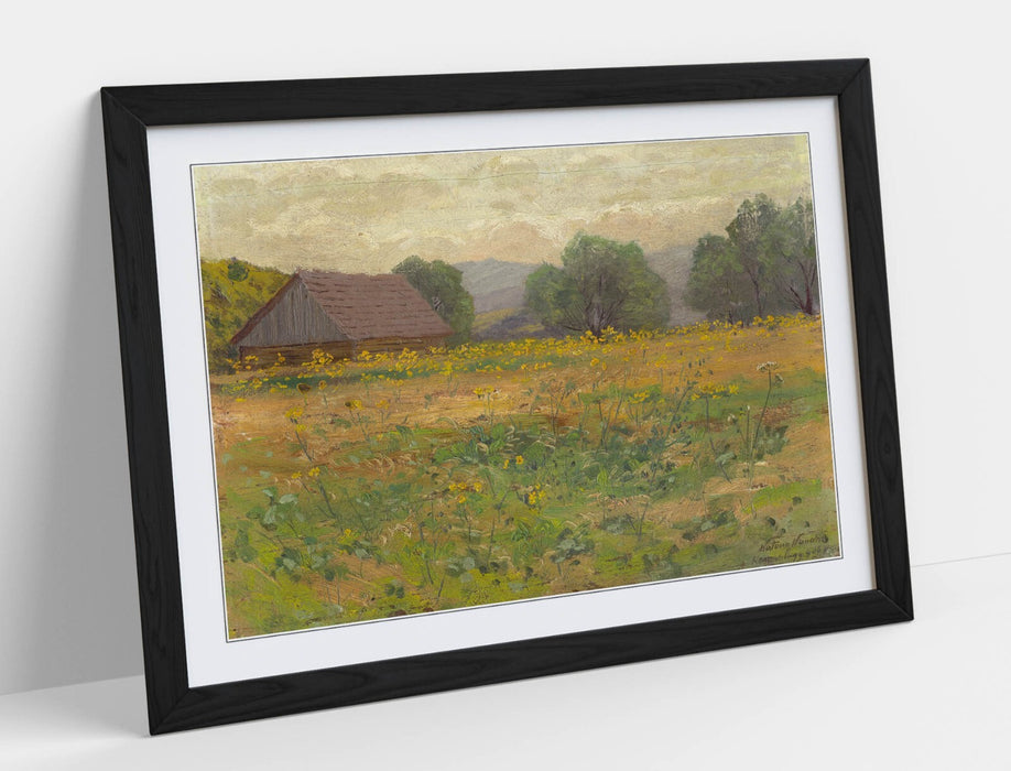 Framed Wall Art - Ferdinand Katona Meadow Painting Print | Handmade Wall Decor