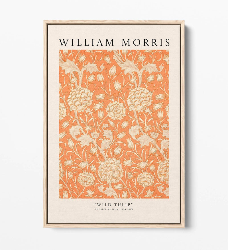 Floral Canvas Art – William Morris Wild Tulip Print | Handmade Canvas Wall Decor