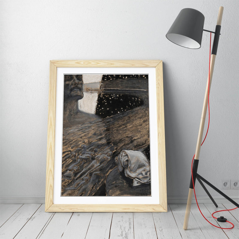 Framed Wall Art - Askel Gallen-Kallela River Of The Dead Poster Print With Quality Wood Frame