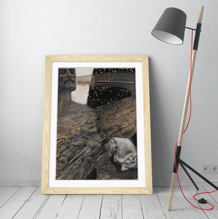 Framed Wall Art - Askel Gallen-Kallela River Of The Dead Poster Print With Quality Wood Frame