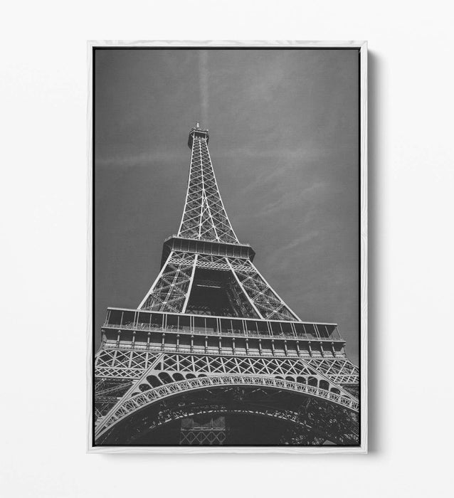 Eiffel Tower Canvas Art - Paris Wall Decor With Float Effect Frame & Premium Finish
