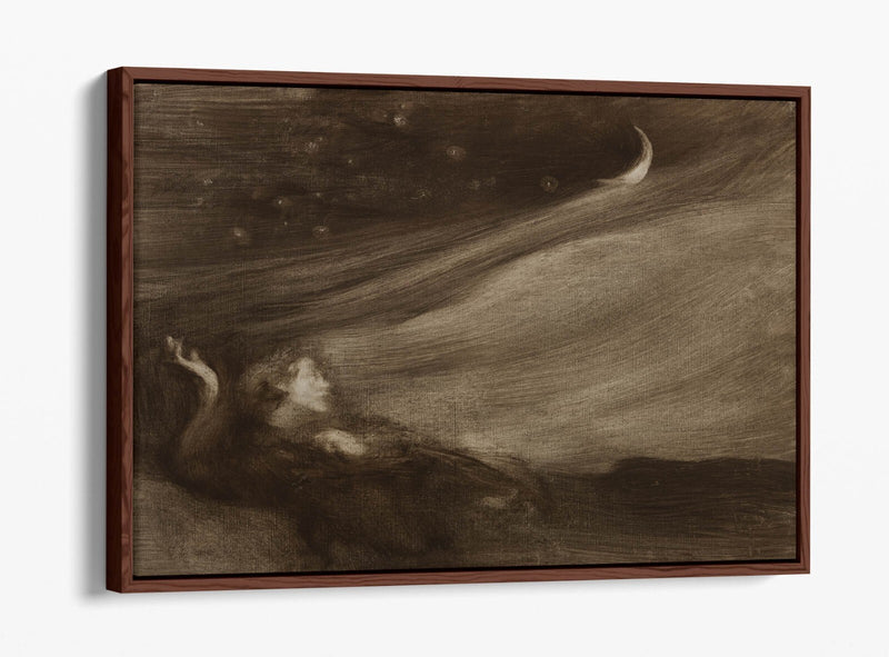 Canvas Wall Art Print - Eugene Carriere Float Effect, Premium 30mm Deep Frame