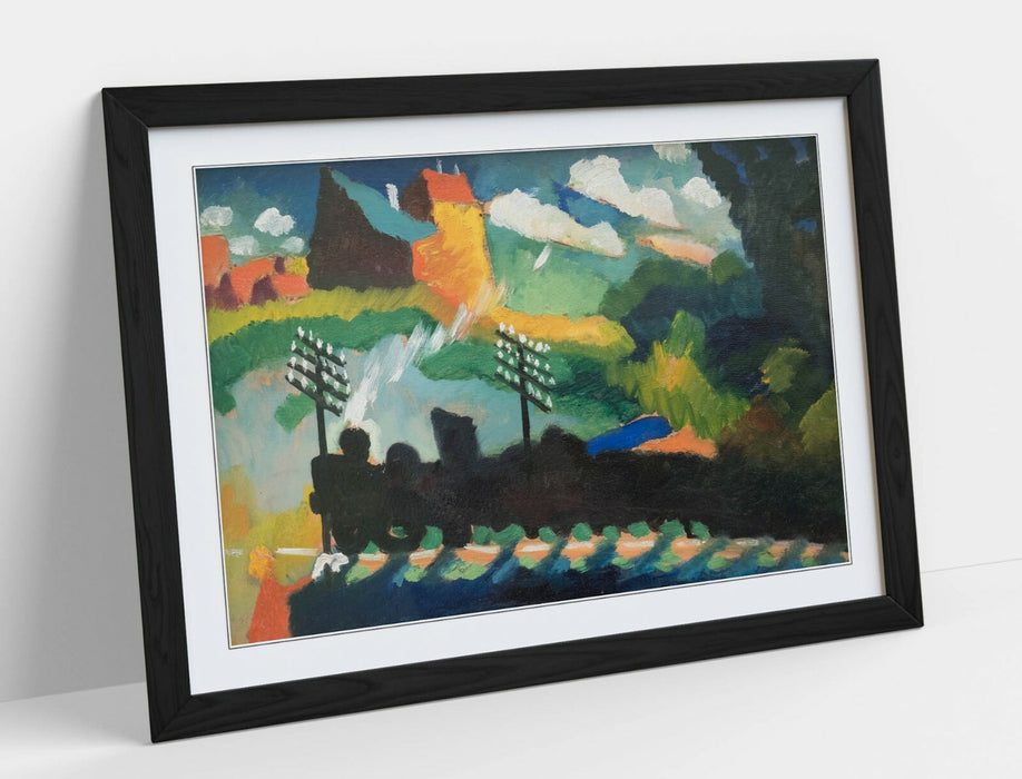 WASSILY KANDINSKY, RAILROAD AT MURNAU -FRAMED WALL ART PICTURE PRINT ARTWORK