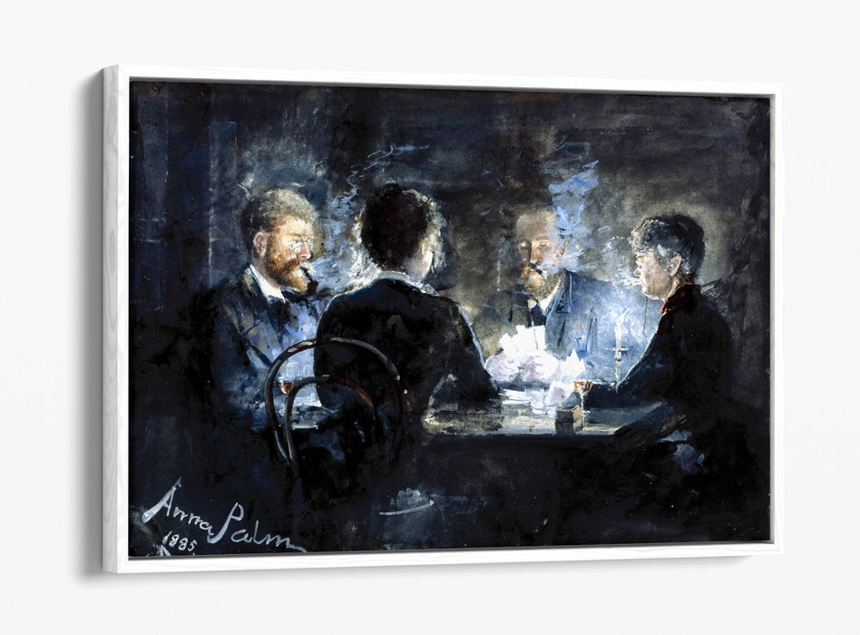 Float Effect Canvas - Anna Palm De Rosa A Game Of L'Hombre | Premium Wall Art