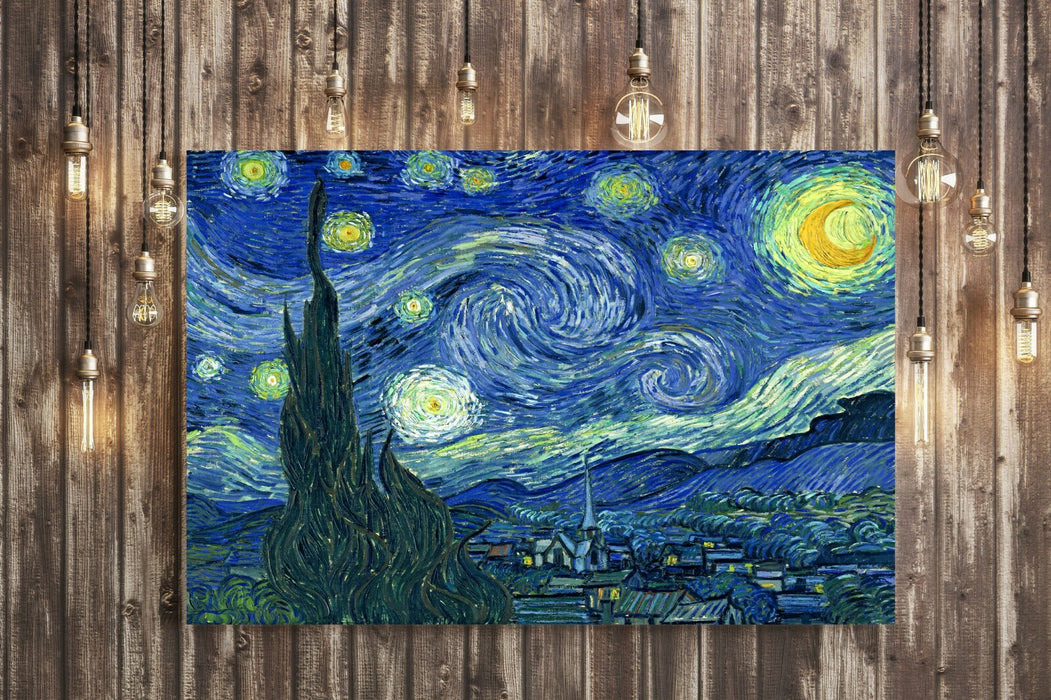 Van gogh Starry Night CANVAS WALL ART ARTWORK 30MM DEEP FRAMED PRINT Bedroom