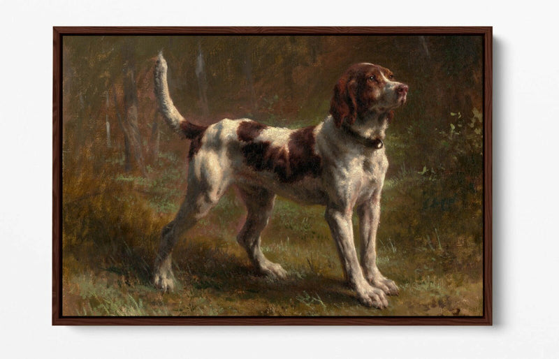 Canvas Wall Art - Rosa Bonheur Limier Briquet Hound | Float Effect Handmade Print