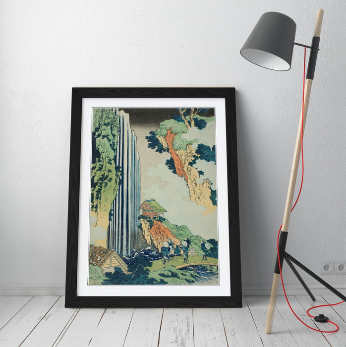 Framed Wall Art – Hokusai Painting Print Ono Falls | Handmade Japanese Decor