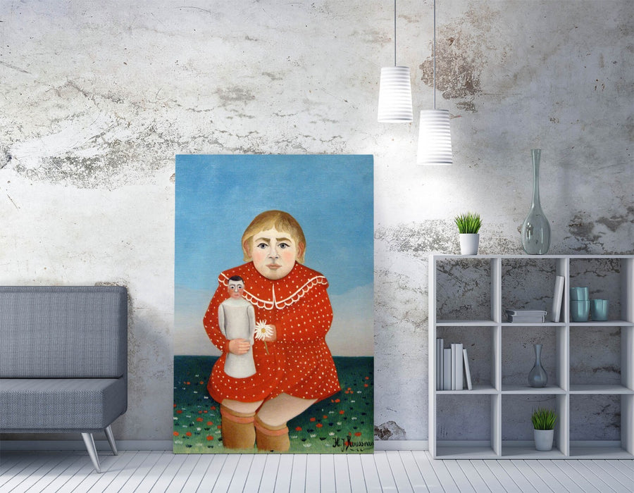 HENRI ROUSSEAU, CHILD WIH DOLL -CANVAS WALL ARTWORK PICTURE PRINT