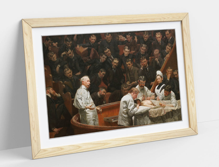 Framed Wall Art - Thomas Eakins Agnew Clinic Poster Print | Handmade Woodgrain Frame