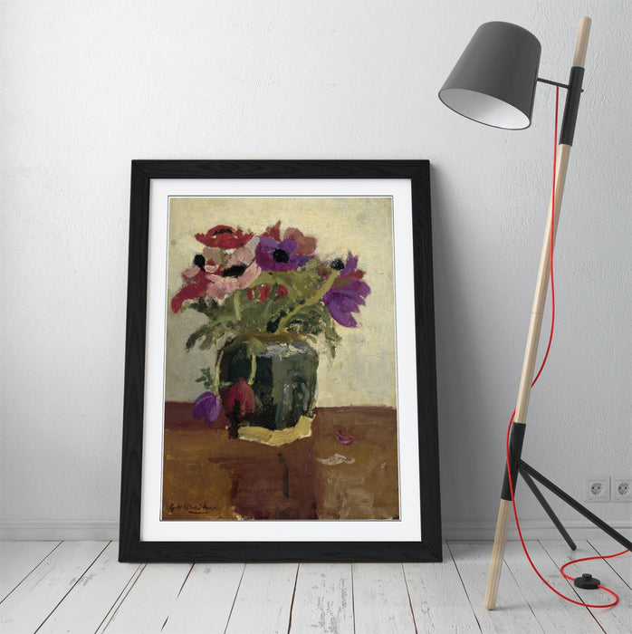 Framed Art Poster With Classic Floral Artwork – George Hendrik Breitner Anemones Print