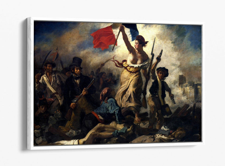 Float Effect Canvas - Eugene Delacroix Liberty Leading Painting Premium Wall Art
