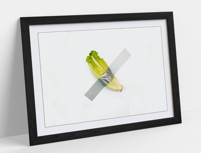 Framed Art Poster - Modern Kitchen Decor Wall Art Prints With Woodgrain Frame