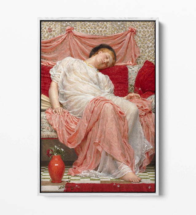 ALBERT JOSEPH MOORE, JASMINE-FLOAT EFFECT CANVAS WALL ART PIC PRINT