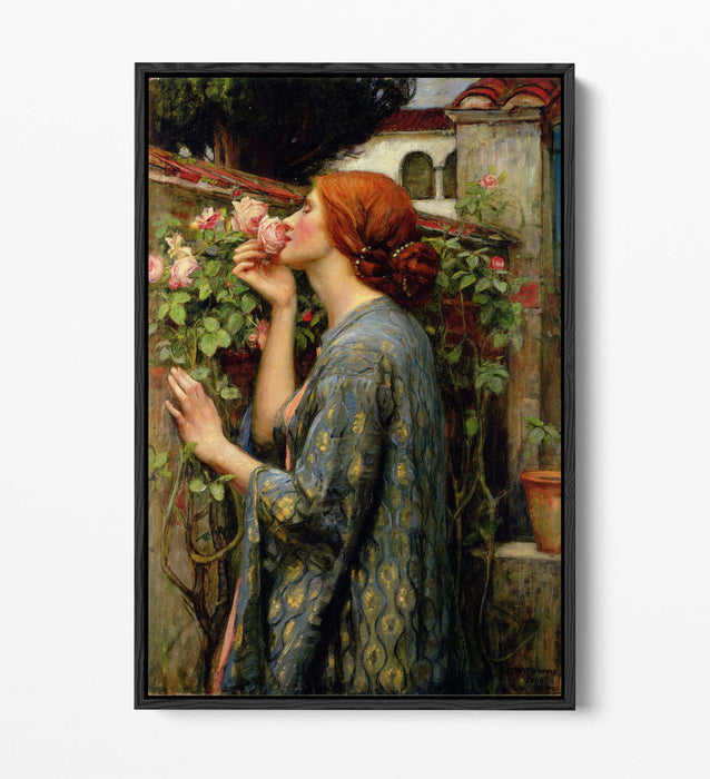 JOHN WILLIAM WATERHOUSE SOUL OF THE ROSE-FLOAT EFFECT CANVAS WALL ART PIC PRINT